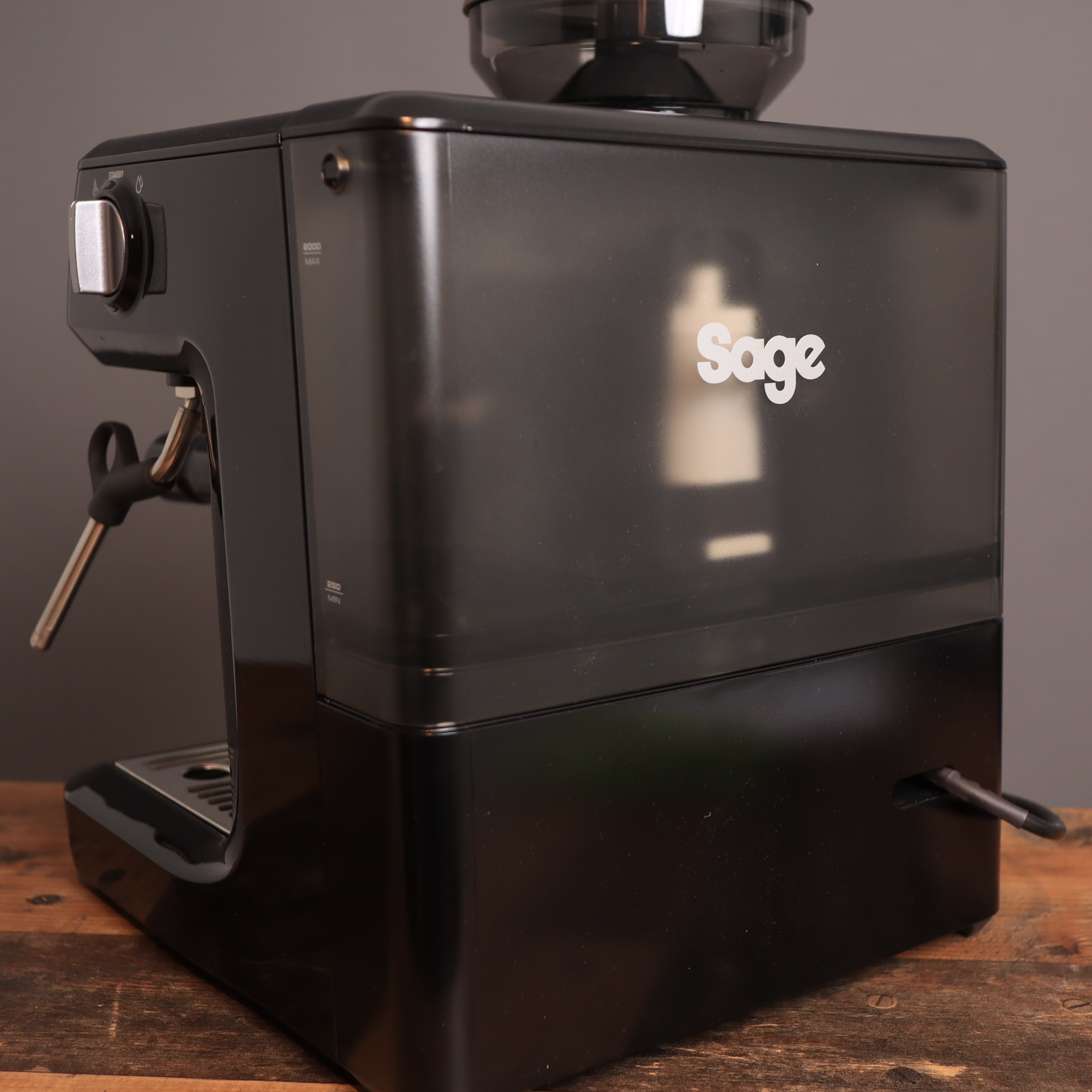 Breville Barista Express from the back