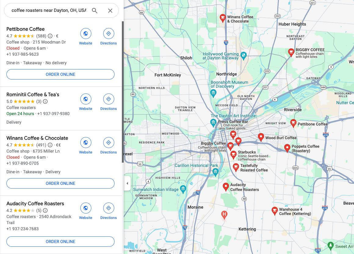 Coffee Roasters near Dayton Ohio