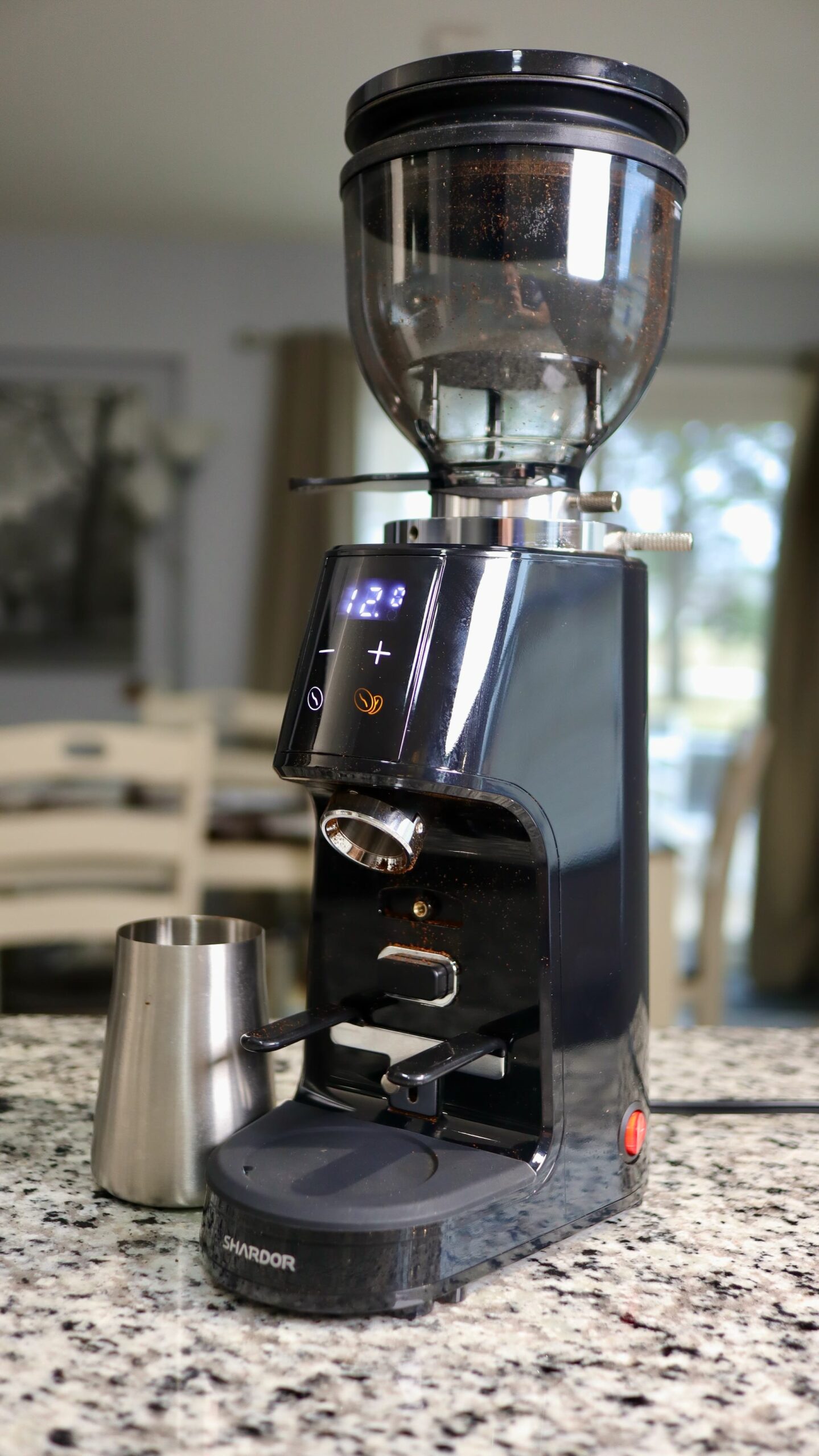 Shardor 64mm Grinder with timer and display