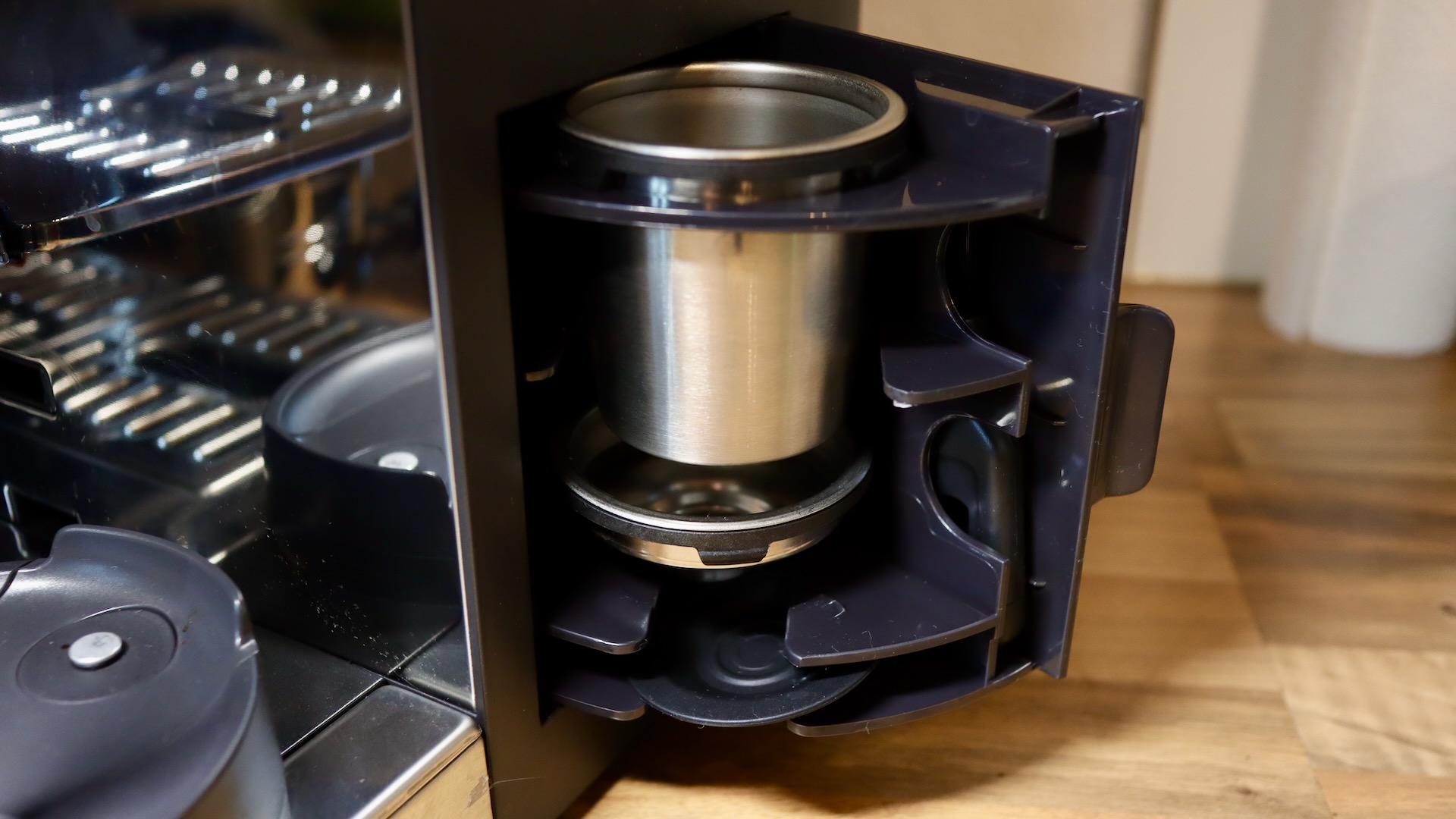 Cubby hole of the Ninja Luxe Cafe Pro ES701